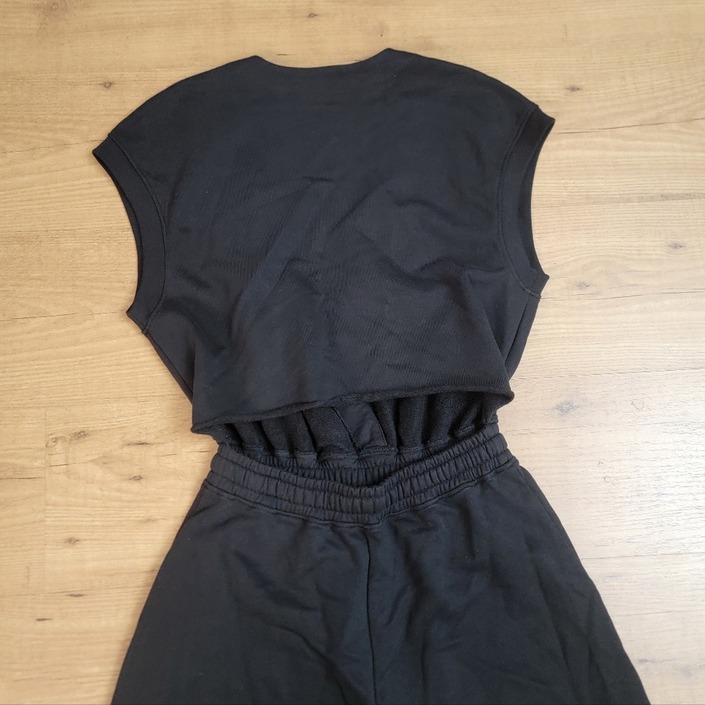T ALEXANDER WANG  French Terry Back Slit Jumpsuit - Picture 7 of 11